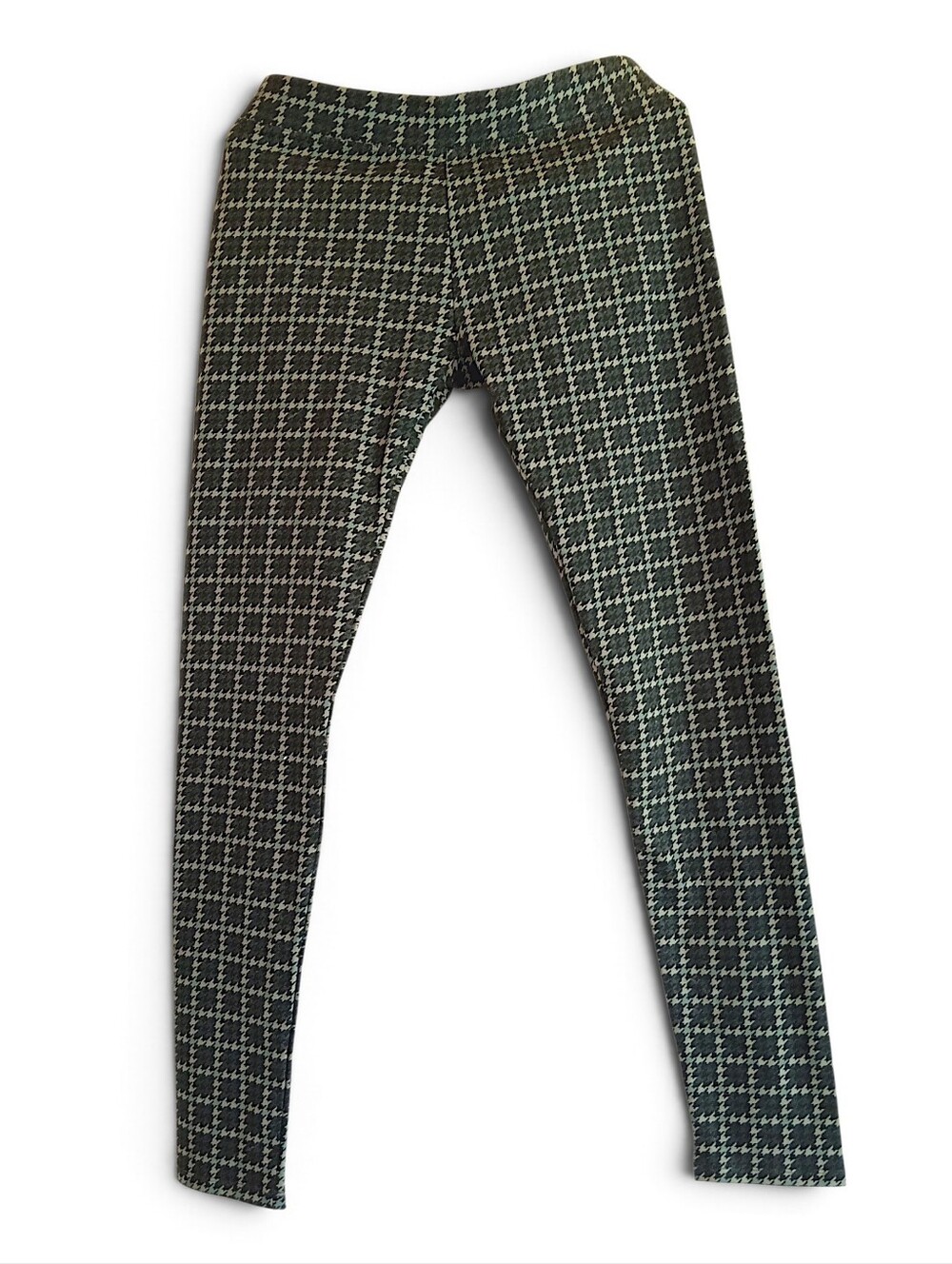 Pact Organic Cotton Houndstooth Leggings Baby Blue Forest Green Natural Fibers L